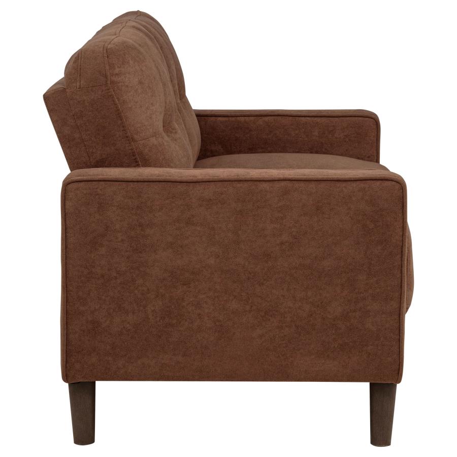 Bowen II 2-piece Fabric Upholstered Track Arm Sofa Set Rust view 10