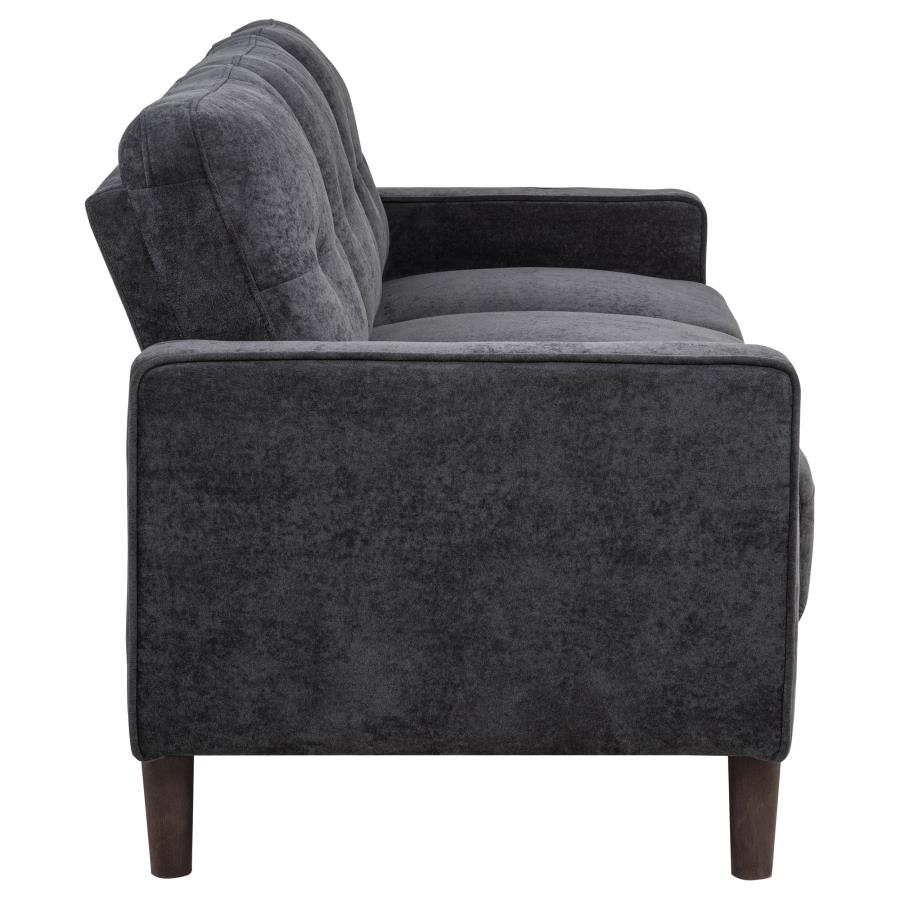 Bowen II Fabric Upholstered Track Arm Sofa Steel Grey view 8