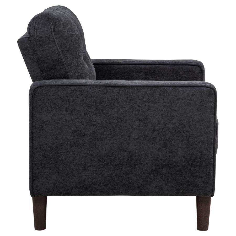 Bowen II Fabric Upholstered Track Arm Chair Steel Grey view 8