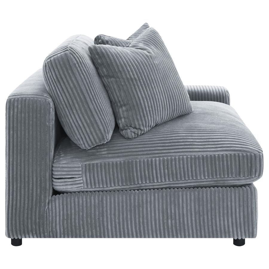 Blaine Upholstered Armless Chair Fog view 8