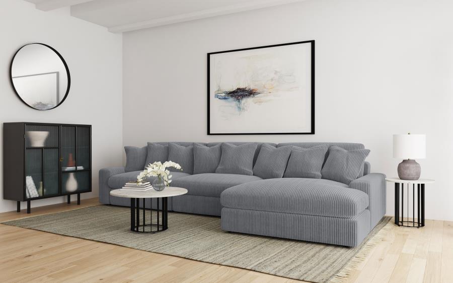 Blaine Upholstered Armless Chair Fog view 11