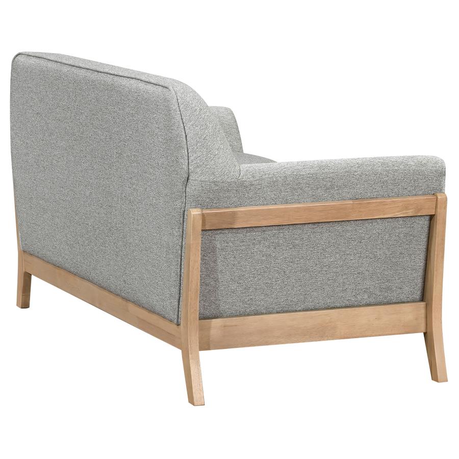 Vaughn 3-piece Fabric Upholstered Flared Arm Sofa Set Grey view 9