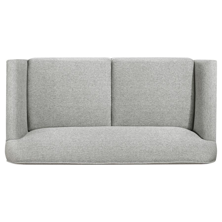 Vaughn 3-piece Fabric Upholstered Flared Arm Sofa Set Grey view 10