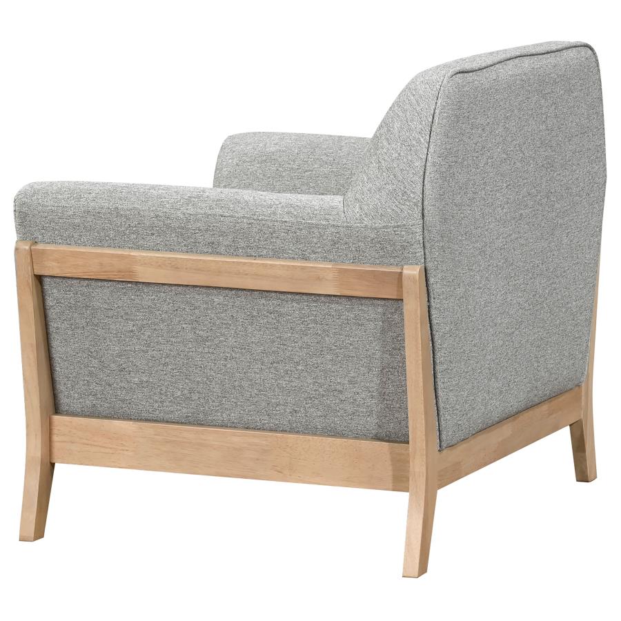 Vaughn 3-piece Fabric Upholstered Flared Arm Sofa Set Grey view 13