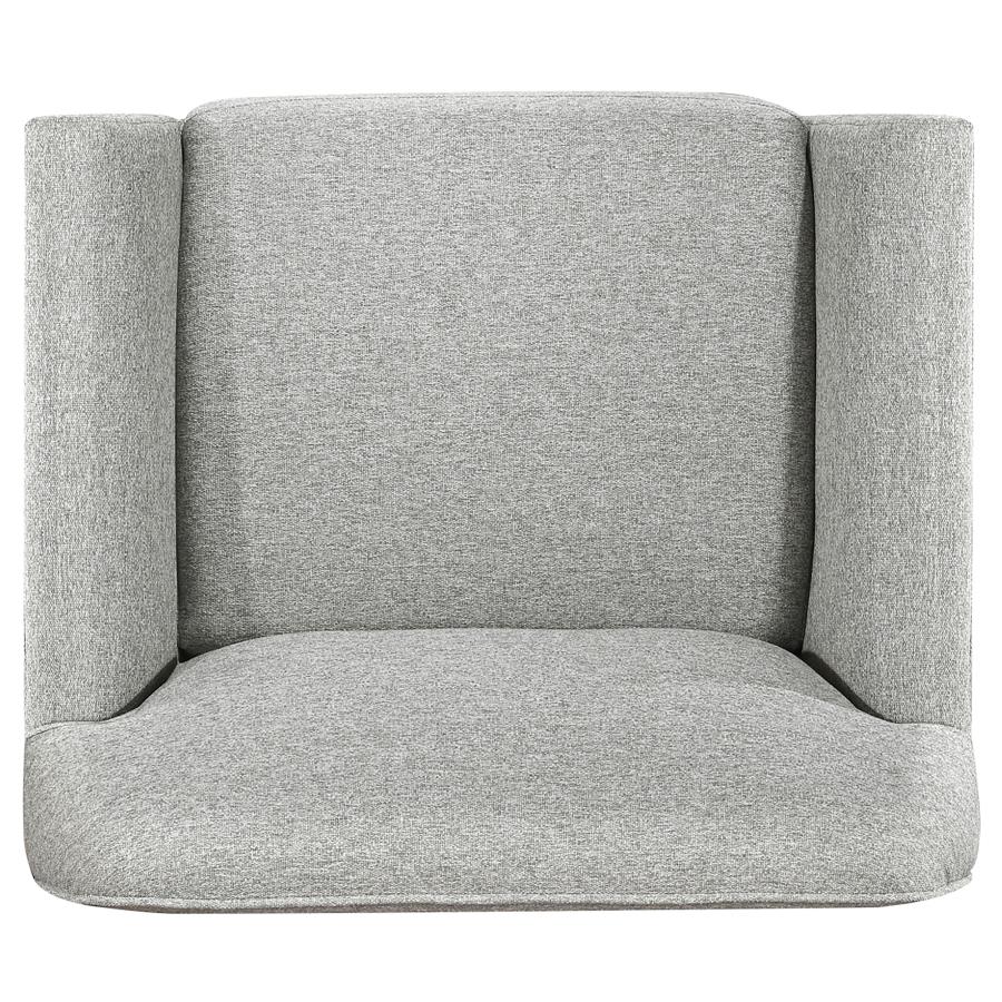 Vaughn 3-piece Fabric Upholstered Flared Arm Sofa Set Grey view 14