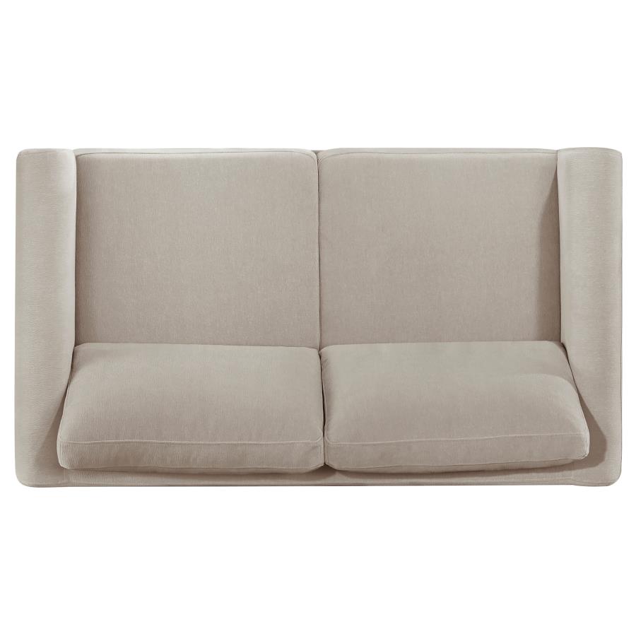 Islington 3-piece Upholstered Panel Arm Sofa Set Taupe view 10