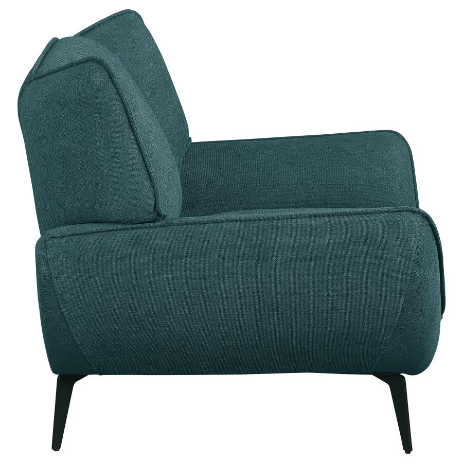 Acton Upholstered Flared Arm Accent Chair Teal Blue view 8