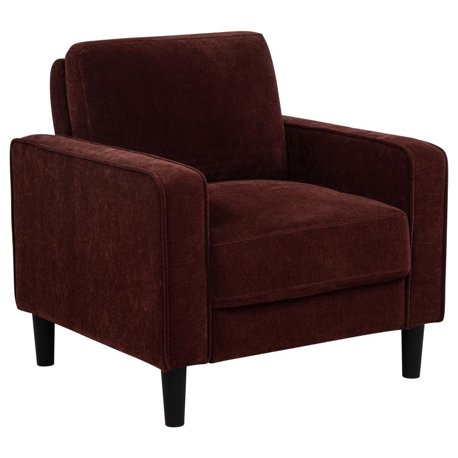 Ruth 3-piece Fabric Upholstered Track Arm Sofa Rust Red view 11