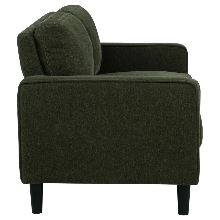 Ruth 3-piece Fabric Upholstered Track Arm Sofa Matcha Green view 10