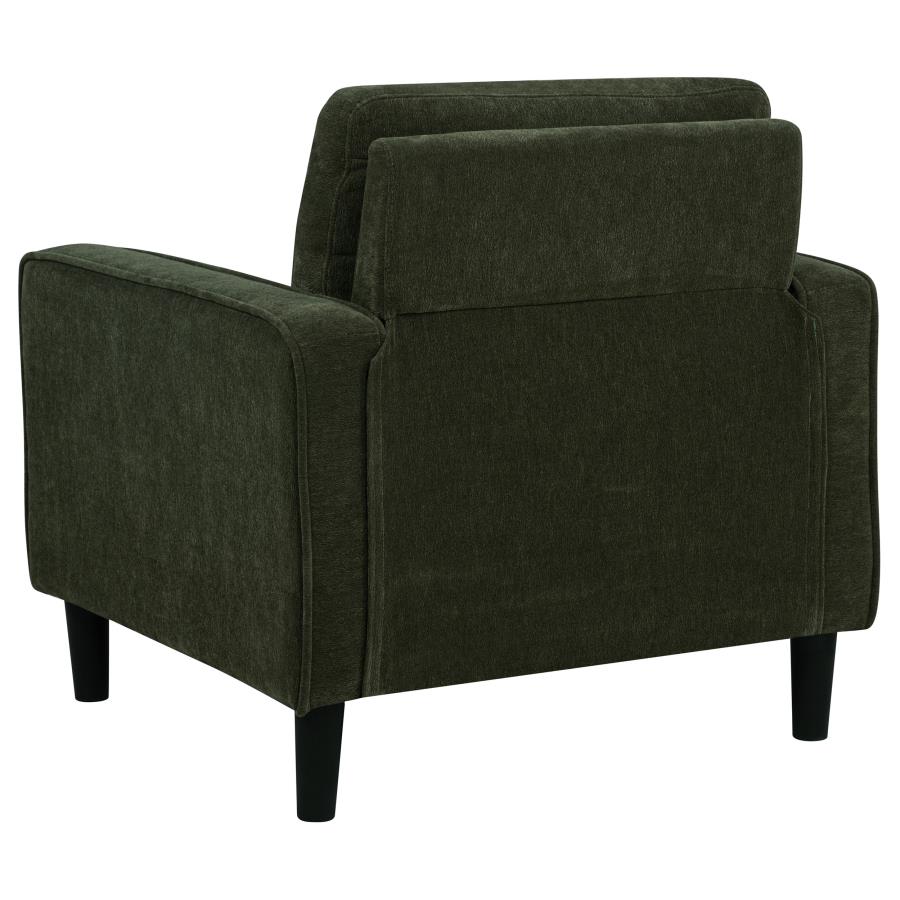 Ruth 3-piece Fabric Upholstered Track Arm Sofa Matcha Green view 13