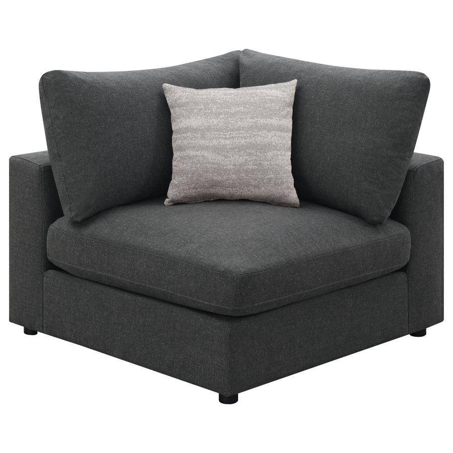 Serene 6-piece Upholstered Modular Sectional Sofa Charcoal view 8