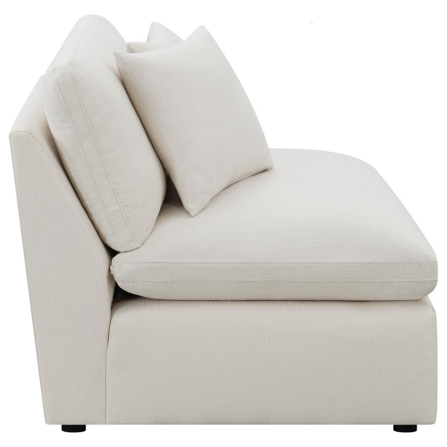 Hobson Upholstered Armless Chair Ivory view 8