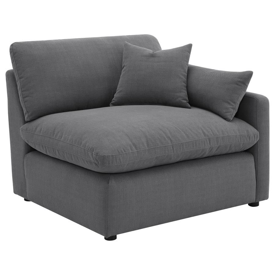 Hobson 6-piece Upholstered Modular Sectional Sofa Charcoal view 8