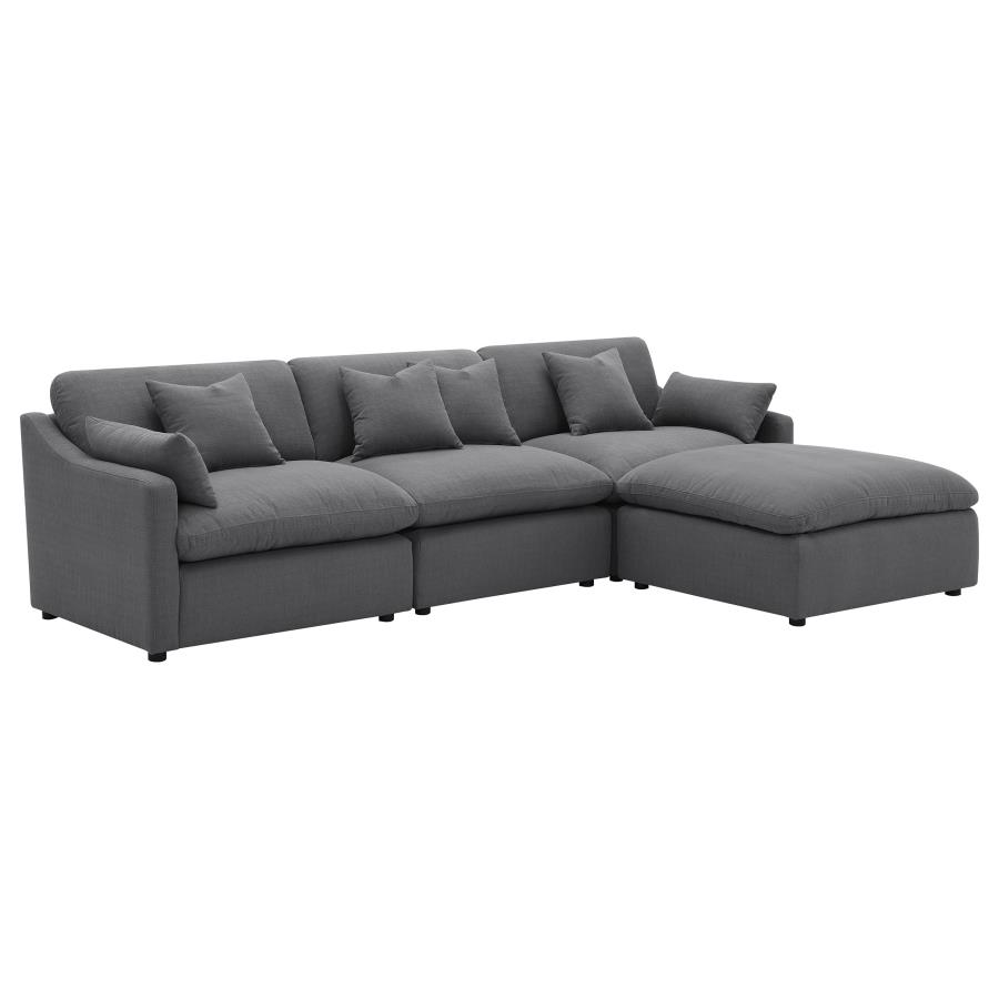 Hobson Upholstered Armless Chair Charcoal view 13