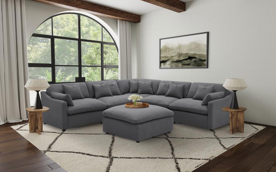 Hobson Upholstered Corner Charcoal view 12