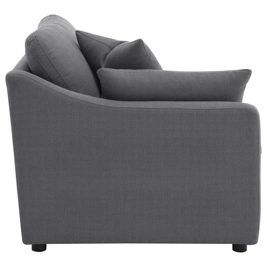 Hobson Upholstered LAF Chair Charcoal view 8