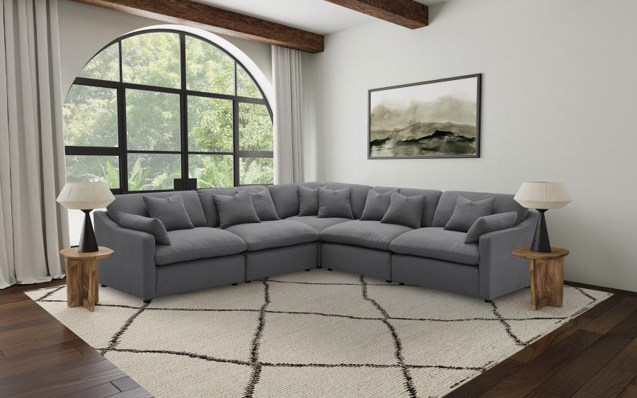 Hobson Upholstered LAF Chair Charcoal view 11