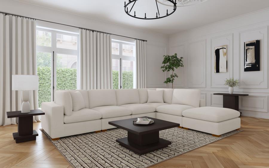 Lakeview Upholstered Armless Chair Ivory view 8