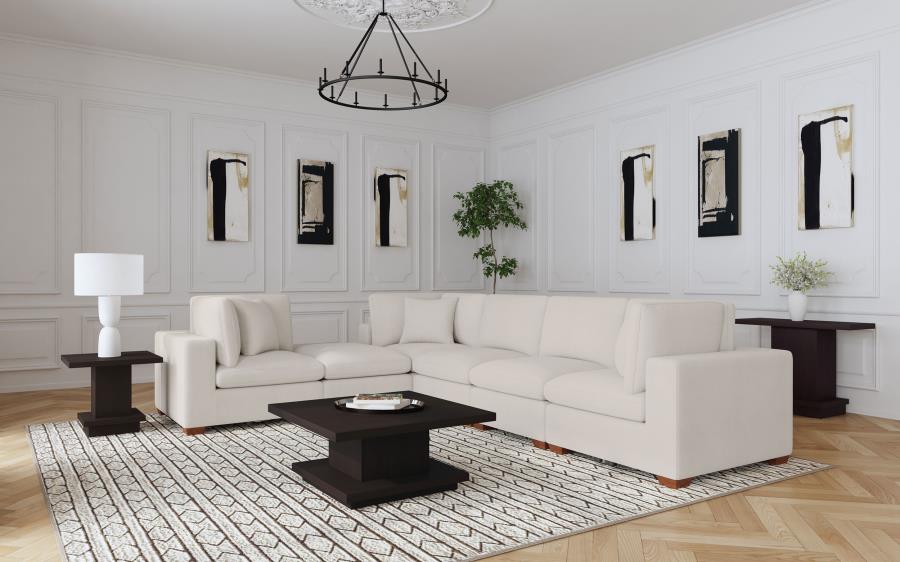 Lakeview Upholstered Armless Chair Ivory view 9