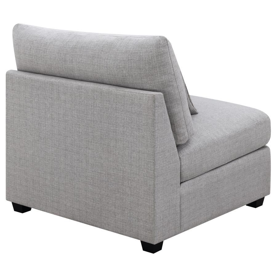Cambria Upholstered Armless Chair Grey view 8
