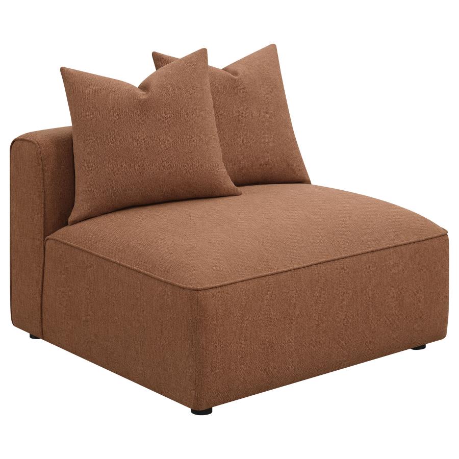 Jennifer 6-piece Upholstered Modular Sectional Terracotta view 8