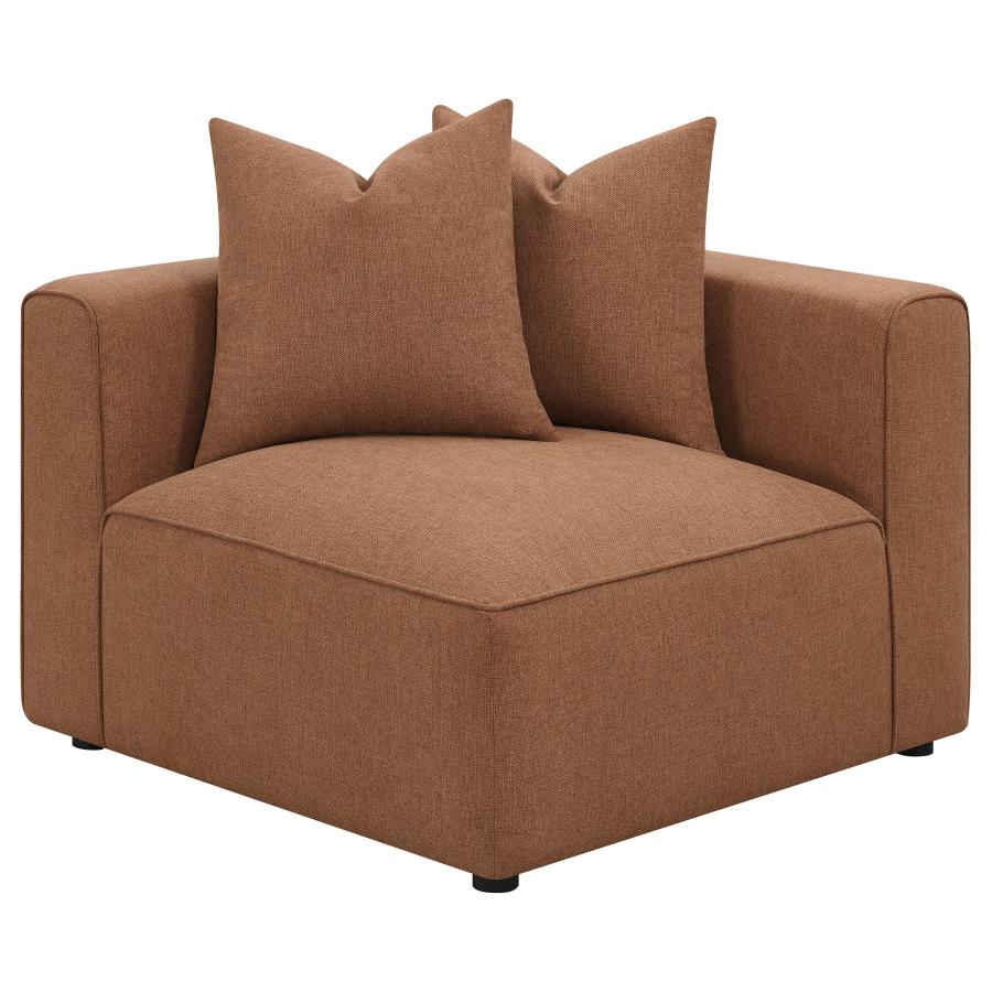 Jennifer 6-piece Upholstered Modular Sectional Terracotta view 12