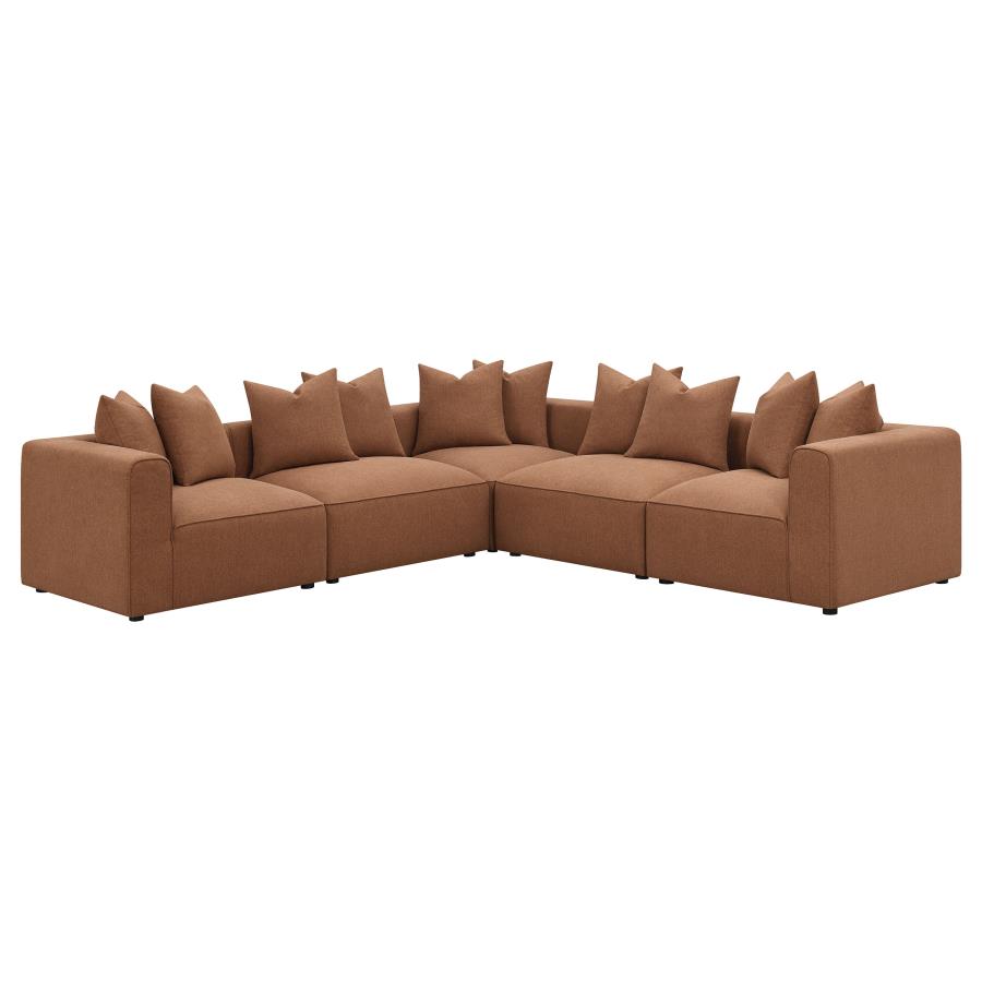 Jennifer Upholstered Armless Chair Terracotta view 14