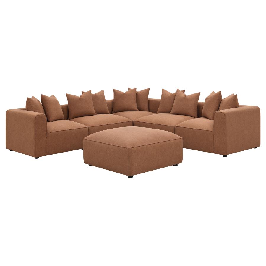 Jennifer Upholstered Armless Chair Terracotta view 15