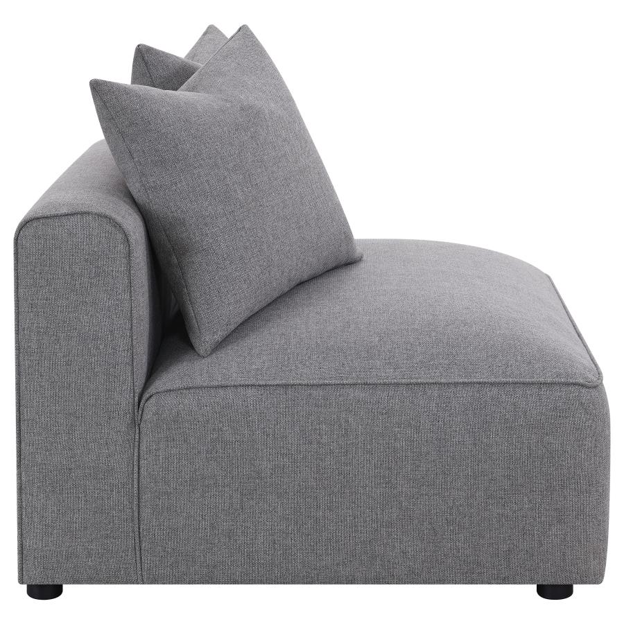 Jennifer Upholstered Armless Chair Grey view 8
