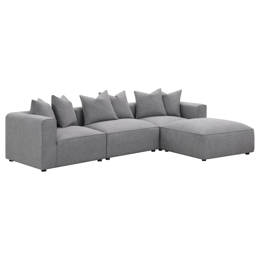 Jennifer Upholstered Armless Chair Grey view 11