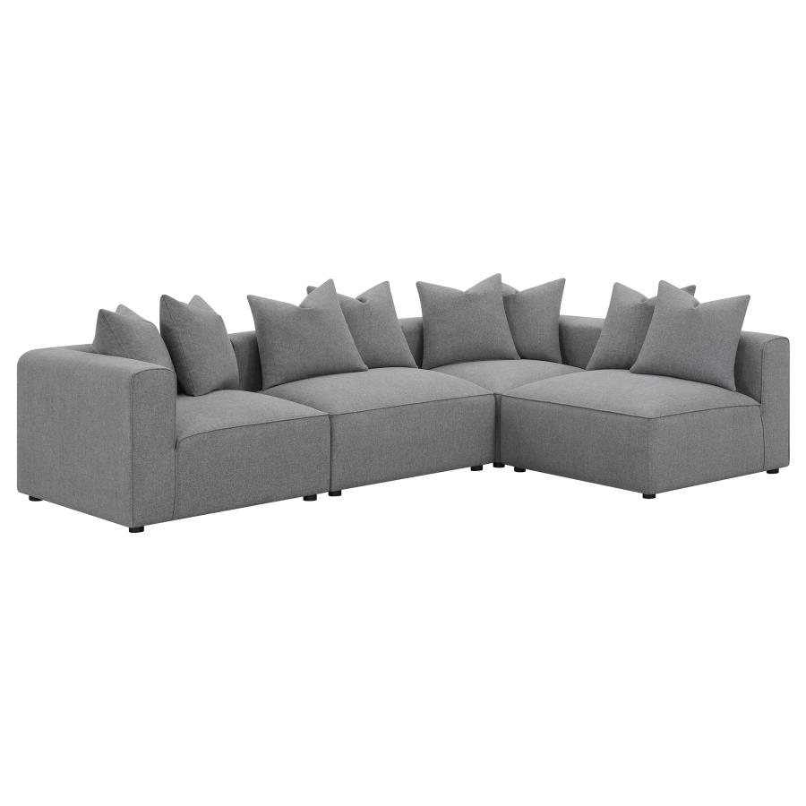 Jennifer Upholstered Armless Chair Grey view 12