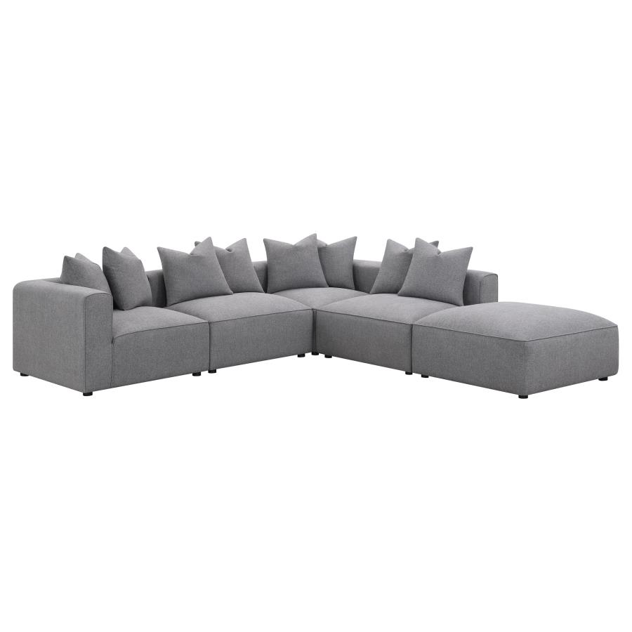 Jennifer Upholstered Armless Chair Grey view 13
