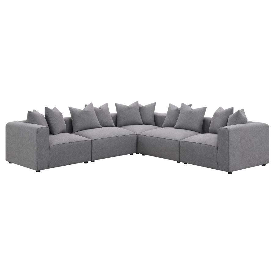 Jennifer Upholstered Armless Chair Grey view 14