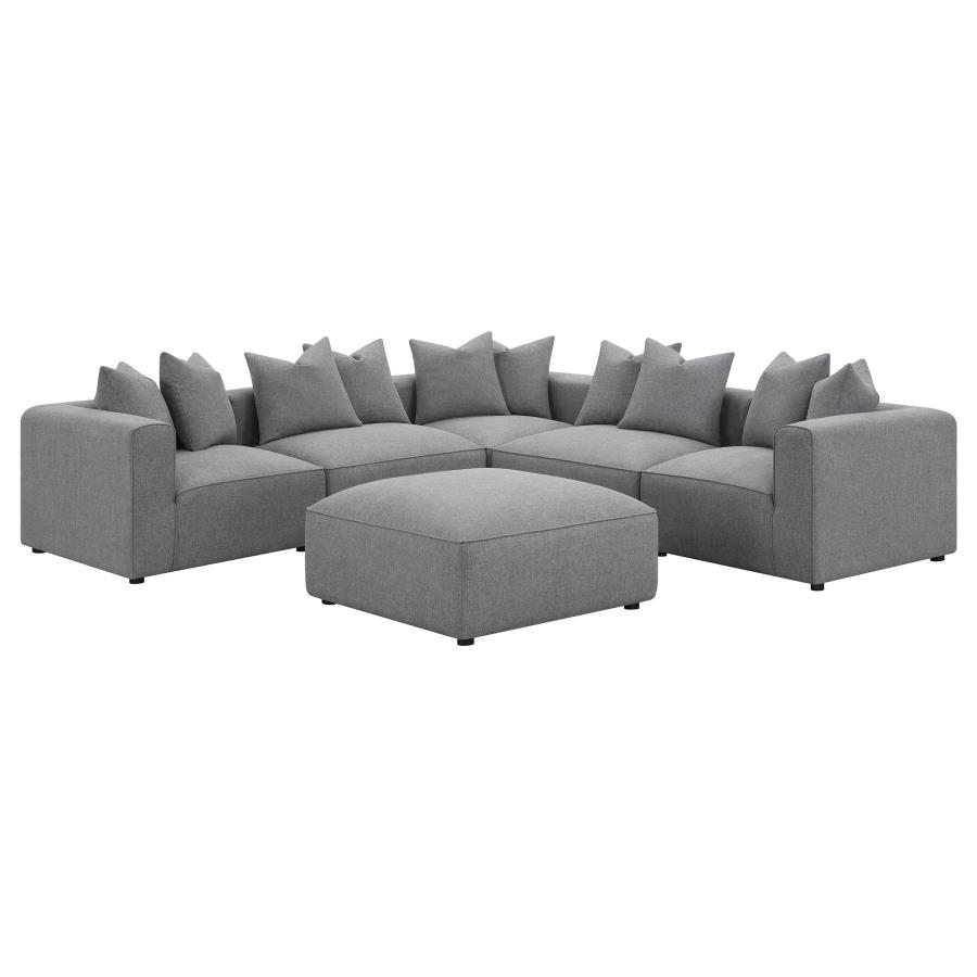 Jennifer Upholstered Armless Chair Grey view 15