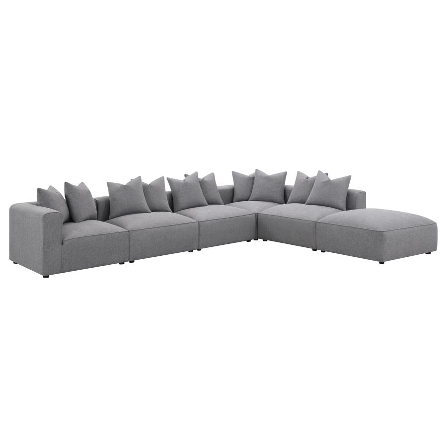 Jennifer Upholstered Armless Chair Grey view 16