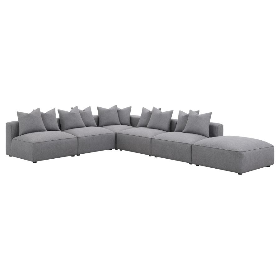 Jennifer Upholstered Armless Chair Grey view 17