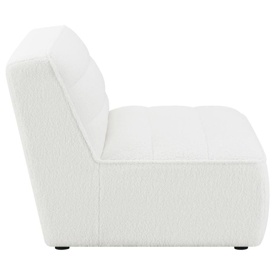 Sunny Upholstered Armless Chair Natural view 8