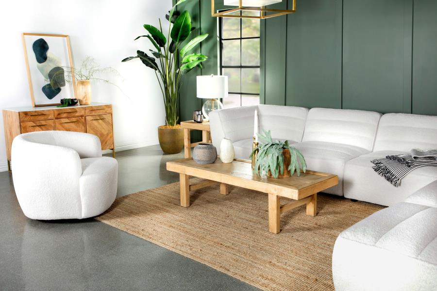 Sunny Upholstered Armless Chair Natural view 14