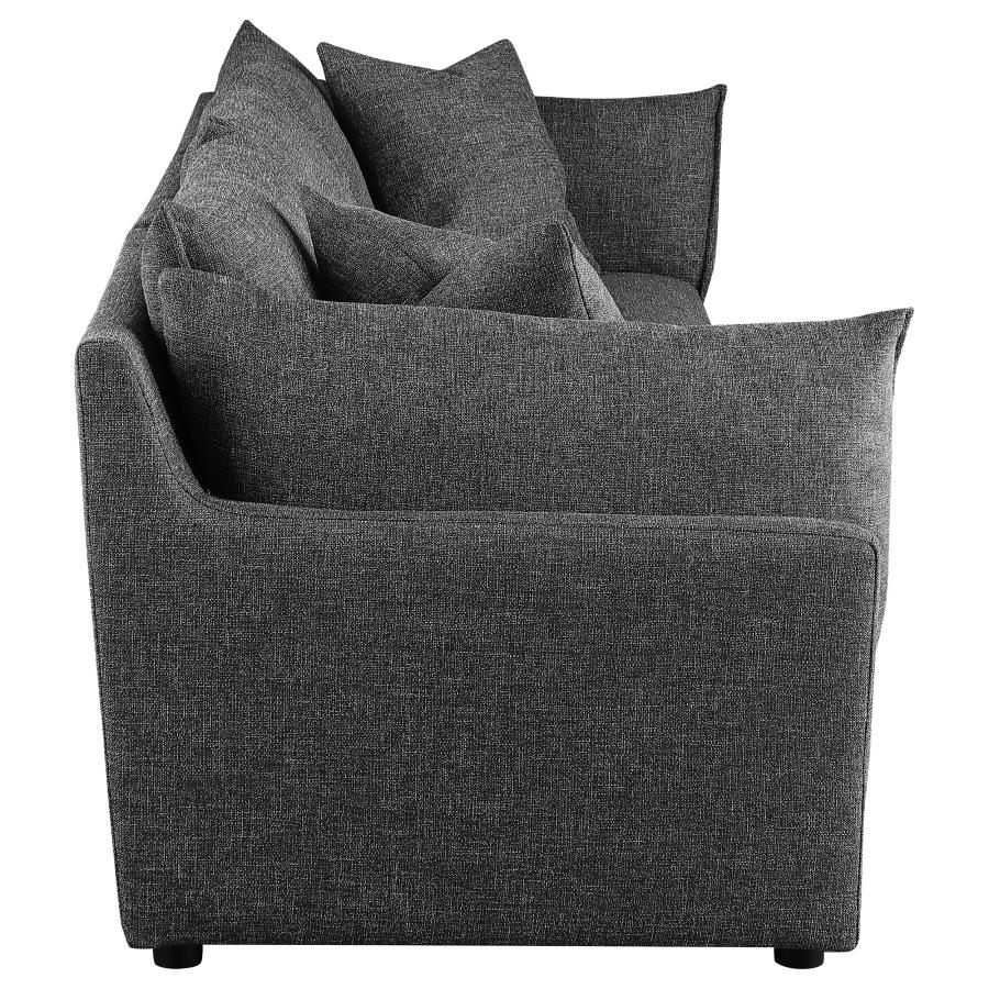 Sasha 3-Piece Upholstered Sofa Barely Black view 8