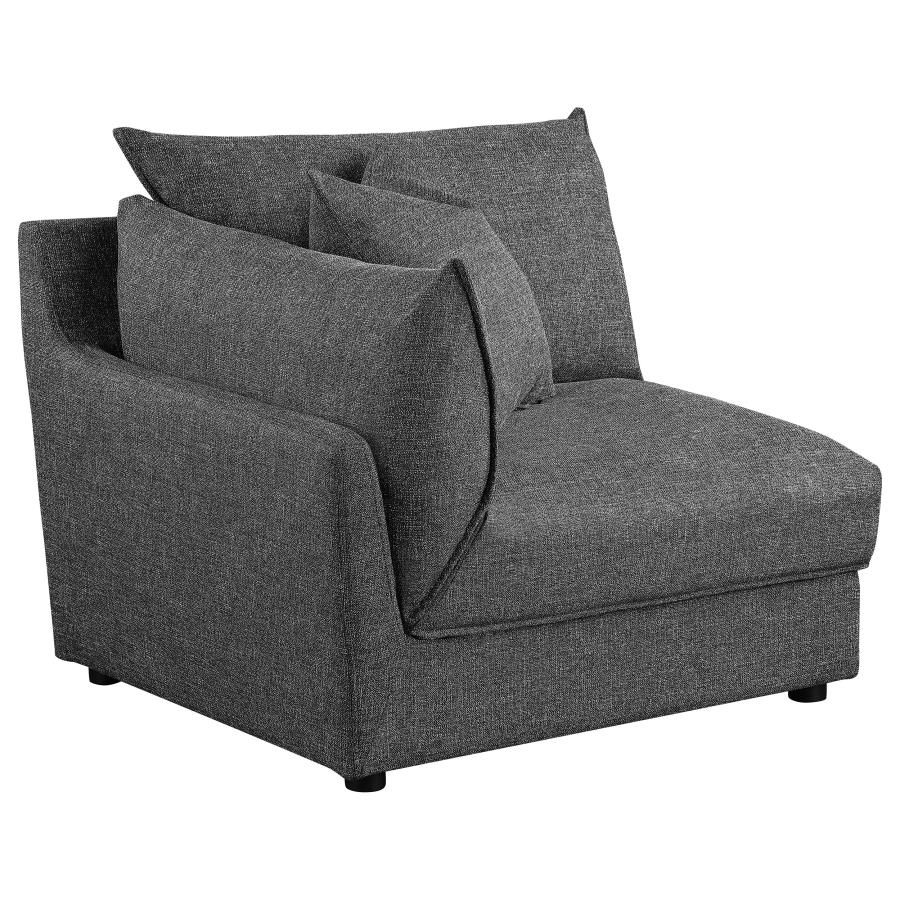 Sasha 3-Piece Upholstered Sofa Barely Black view 9