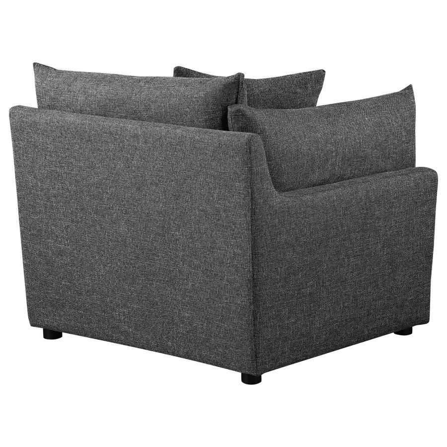Sasha 3-Piece Upholstered Sofa Barely Black view 10