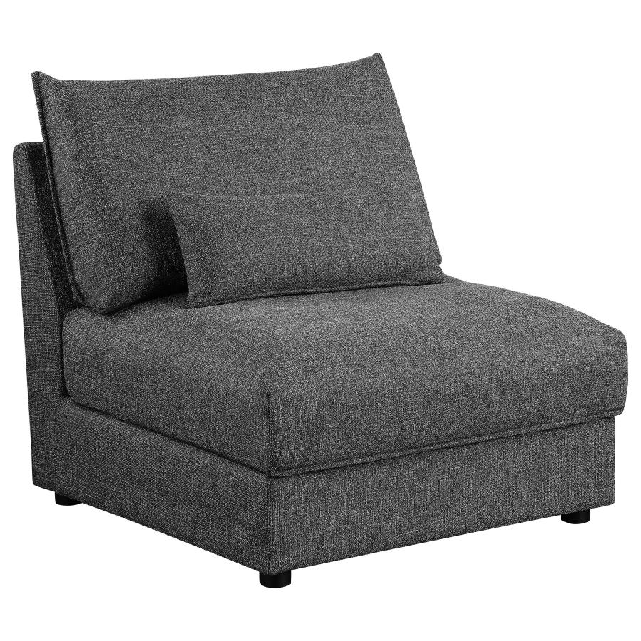 Sasha 3-Piece Upholstered Sofa Barely Black view 11