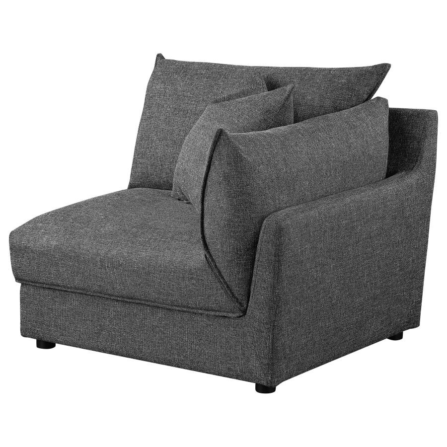Sasha 3-Piece Upholstered Sofa Barely Black view 13
