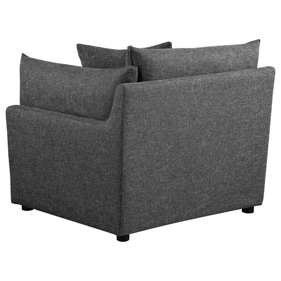 Sasha 3-Piece Upholstered Sofa Barely Black view 14