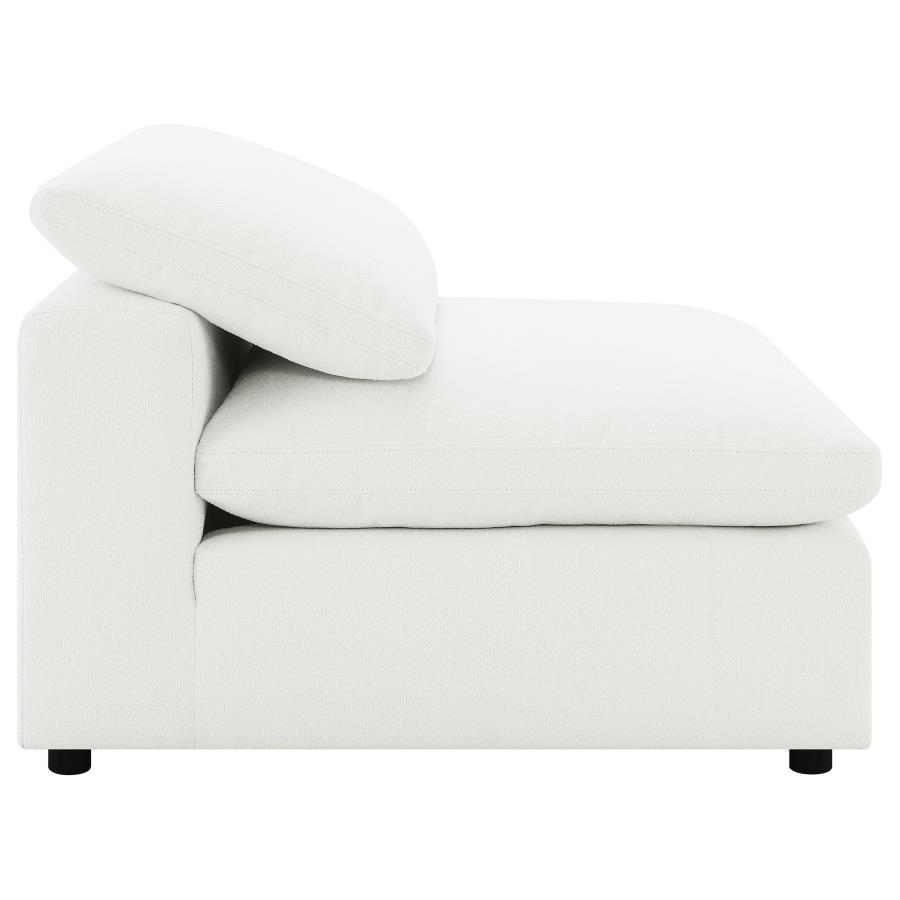 Raleigh Boucle Upholstered Armless Chair Ivory view 8