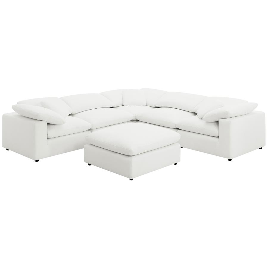 Raleigh Boucle Upholstered Armless Chair Ivory view 9