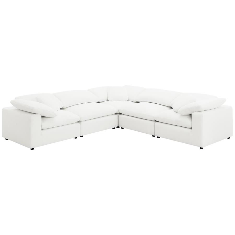 Raleigh Boucle Upholstered Armless Chair Ivory view 10