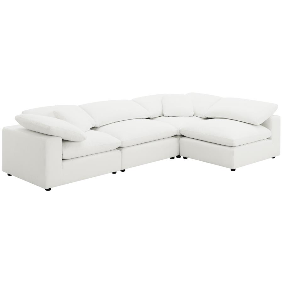 Raleigh Boucle Upholstered Armless Chair Ivory view 11