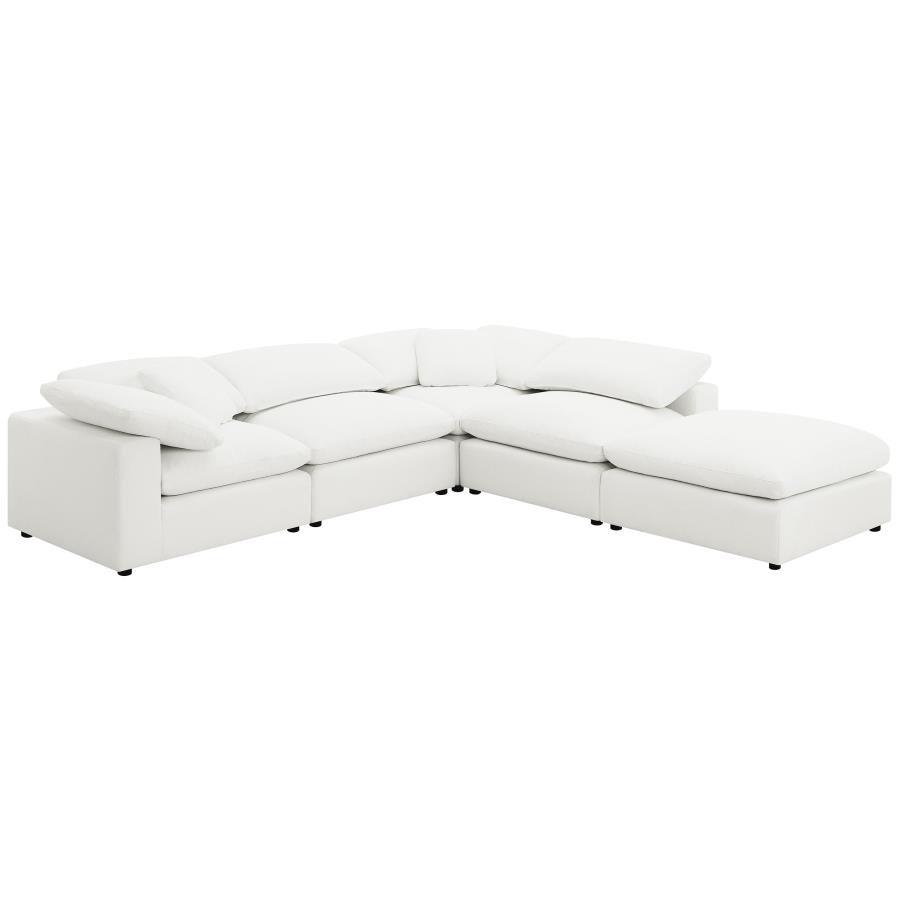Raleigh Boucle Upholstered Armless Chair Ivory view 12