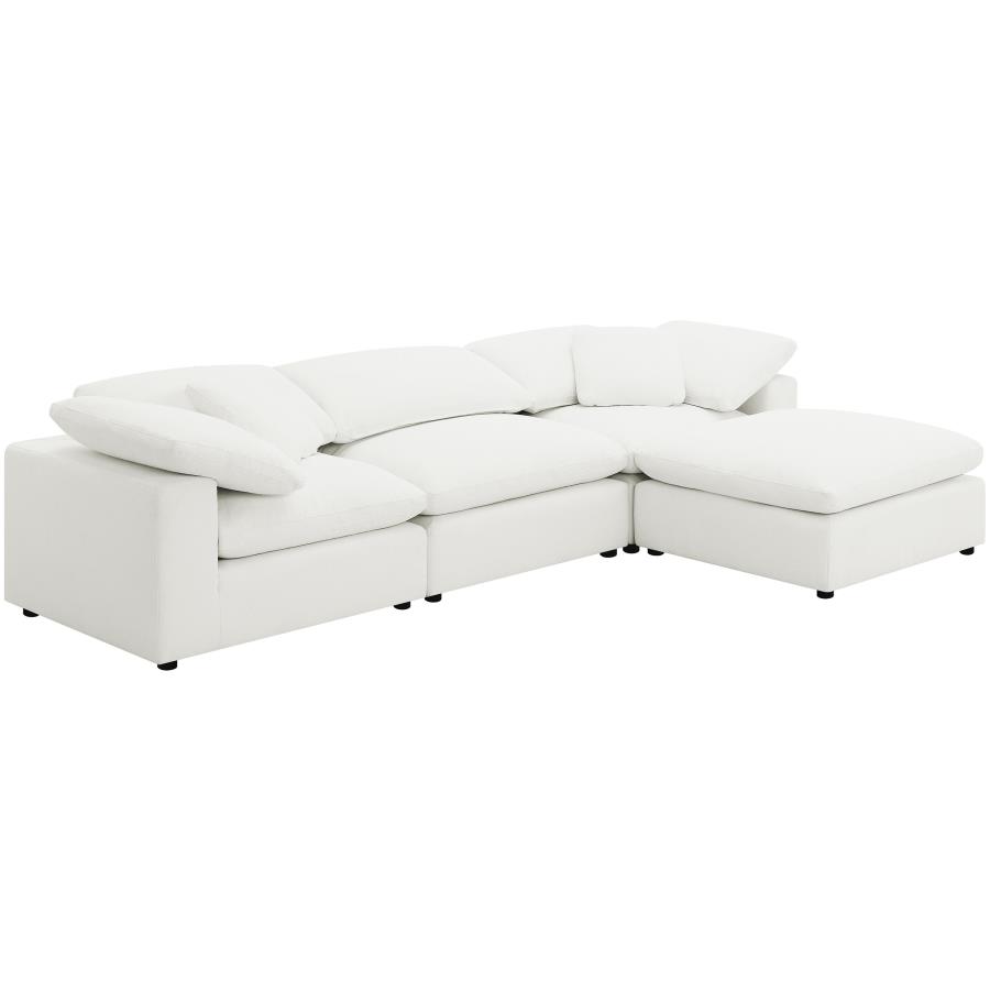 Raleigh Boucle Upholstered Armless Chair Ivory view 13